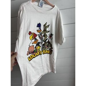 Looney‎ Tunes Size M white short sleeve Tee T-shirt 0248
